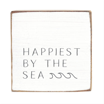 Happiest By The Sea Wooden Sign