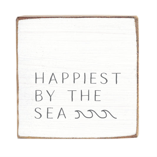 Happiest By The Sea Wooden Sign
