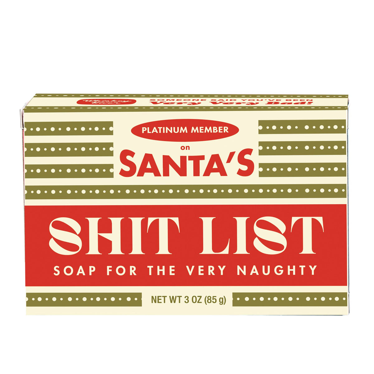 Santa's Shitlist Holiday Bar Soap