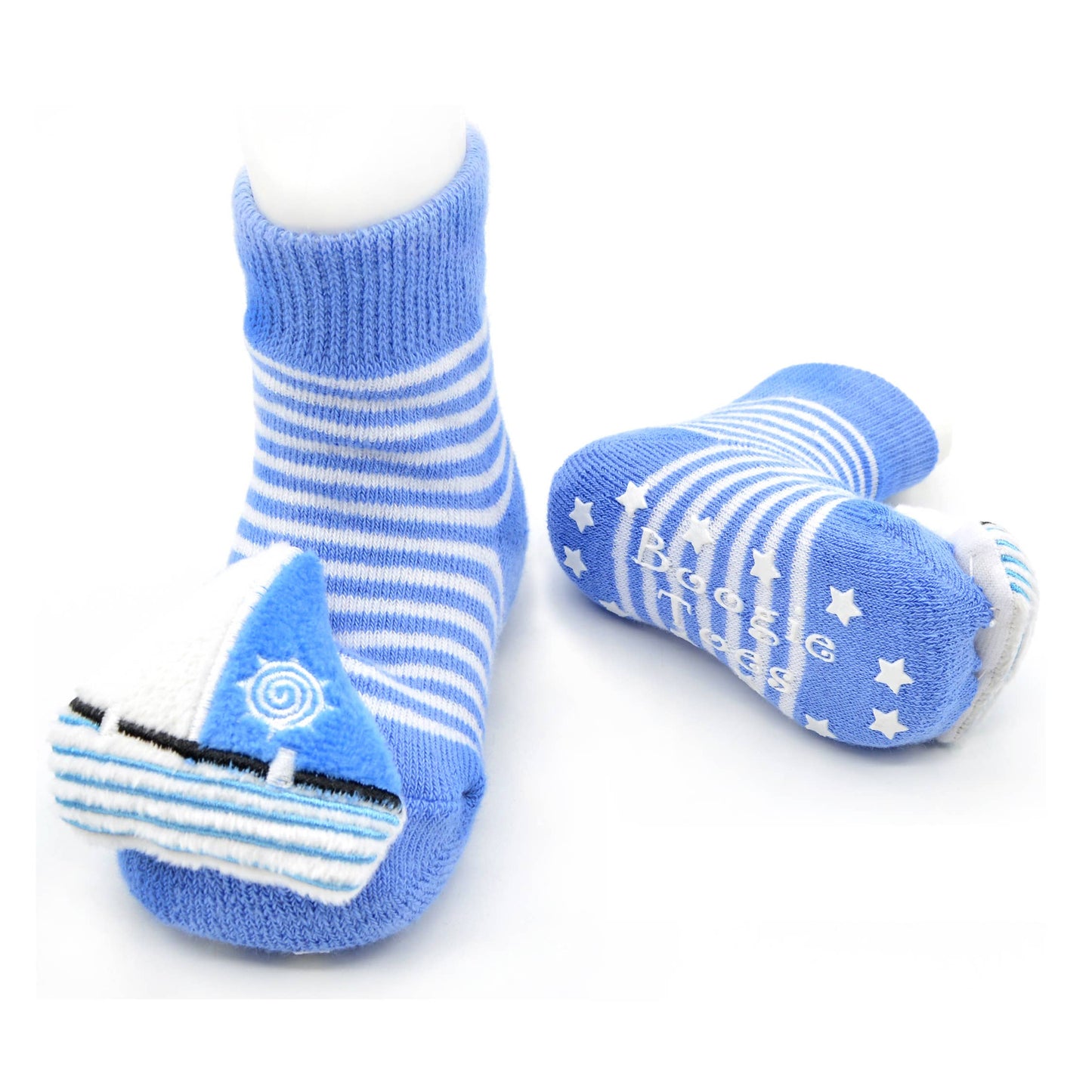 Sailboat Boogie Toes Rattle Socks: 6-12M