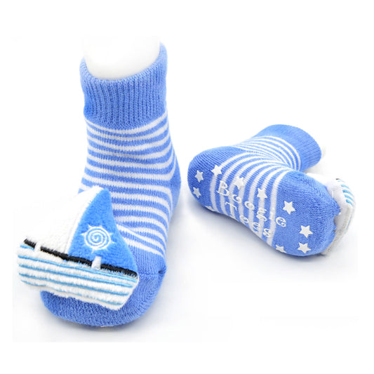 Sailboat Boogie Toes Rattle Socks: 6-12M