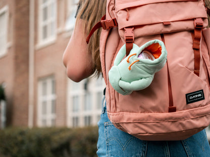 Insulated Beverage Cooler - The Hoodie - Seafoam & Apricot