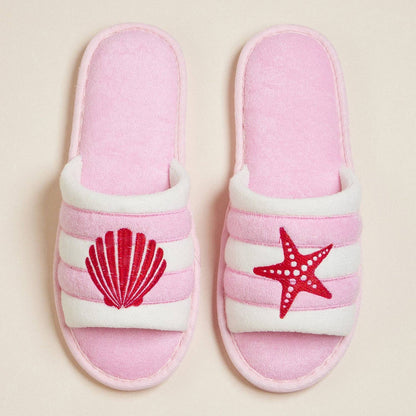 Sea Shell Embroidered Slipper