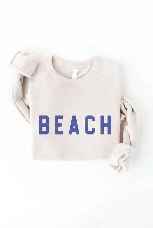 BEACH Graphic Sweatshirt - Oatmeal
