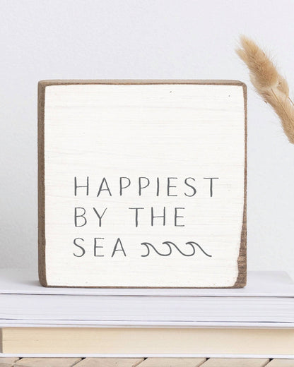 Happiest By The Sea Wooden Sign