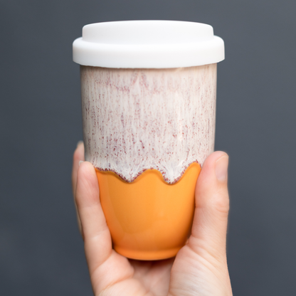 Grapefruit Ceramic Travel Mug