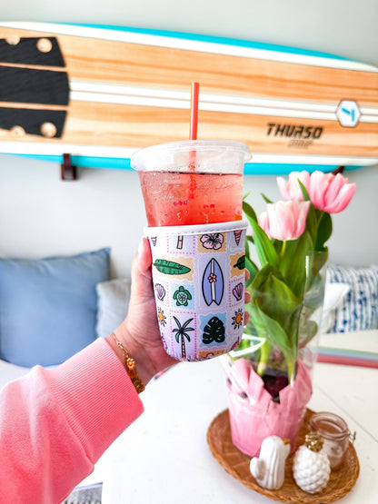 Coastal Surf | Reusable Coffee Sleeve: Small