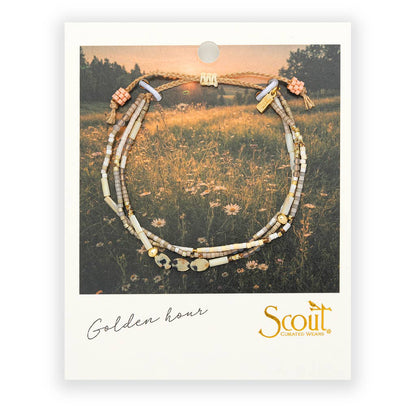 Mixed Media Bracelet - Golden Hour