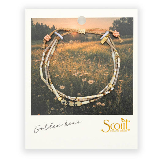Mixed Media Bracelet - Golden Hour
