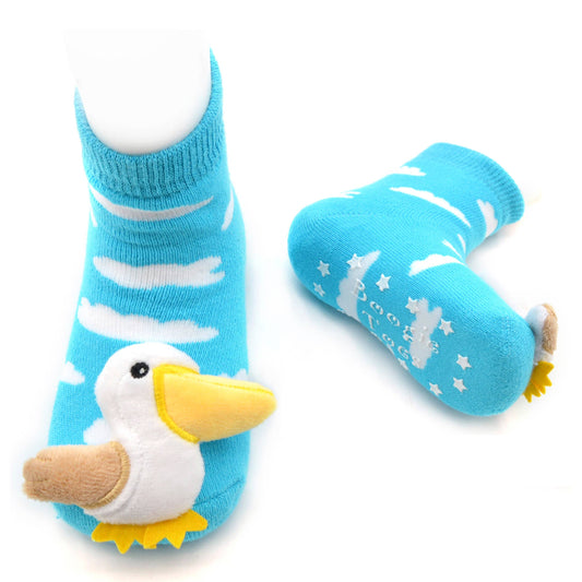 Baby Pelican Boogie Toes - Baby Rattle Socks: 6-12M
