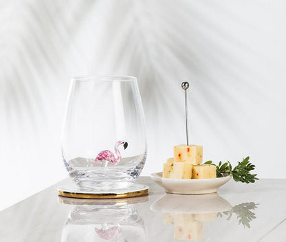Flamingo Wine Glass
