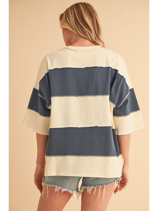 Color Block Short Sleeve