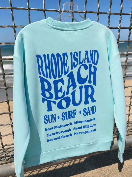RI Beach Tour Adult Crew Sweatshirt