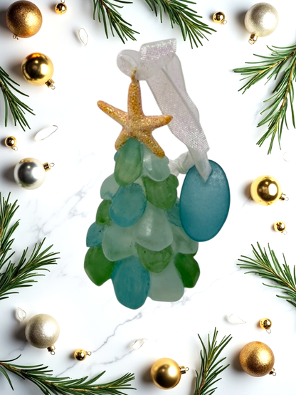 Sea Glass Christmas Tree Ornament