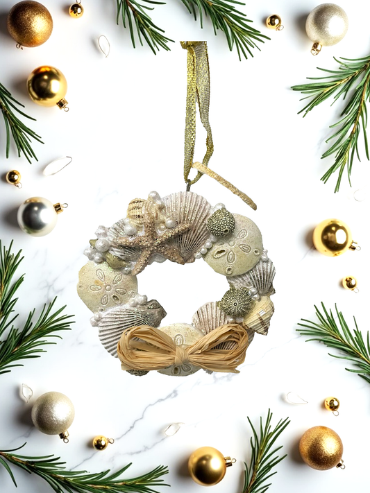 Seashell Wreath Christmas Ornament