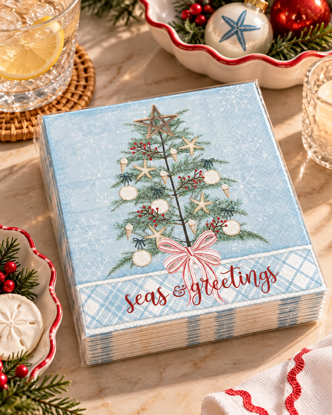 Seas & Greetings Cocktail Napkins
