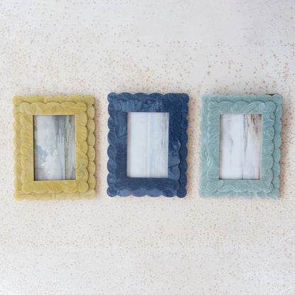 Scalloped 4x6 Frame - Seafoam Green