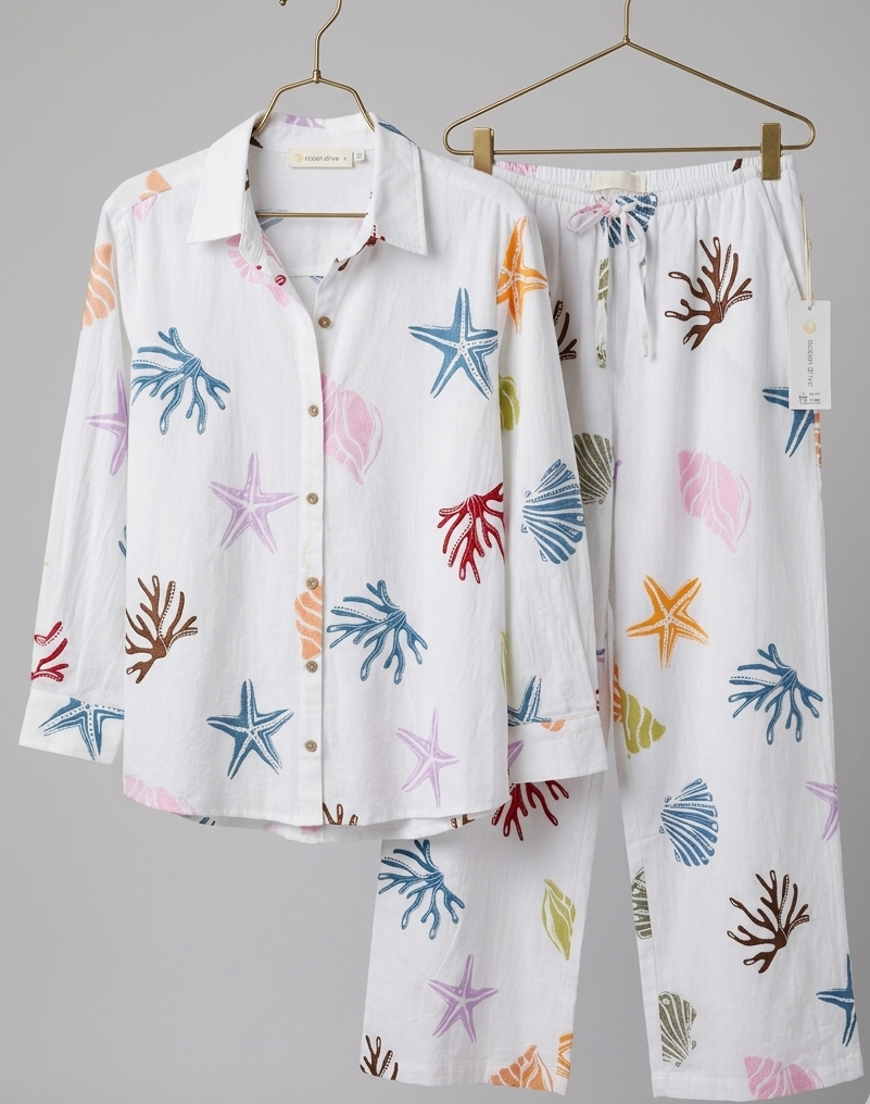 Coral Reef Wide Leg Pants