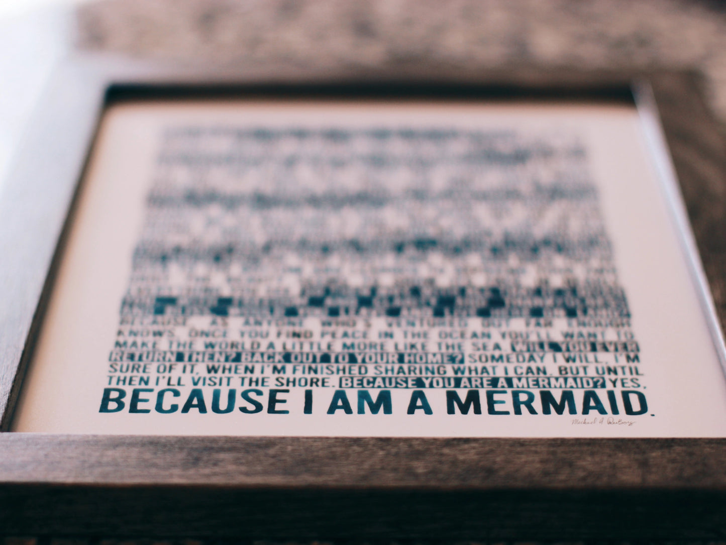 Watercolor Mermaid Poem