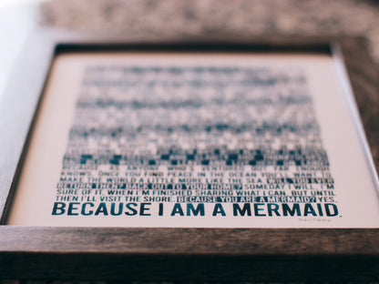 Watercolor Mermaid Poem