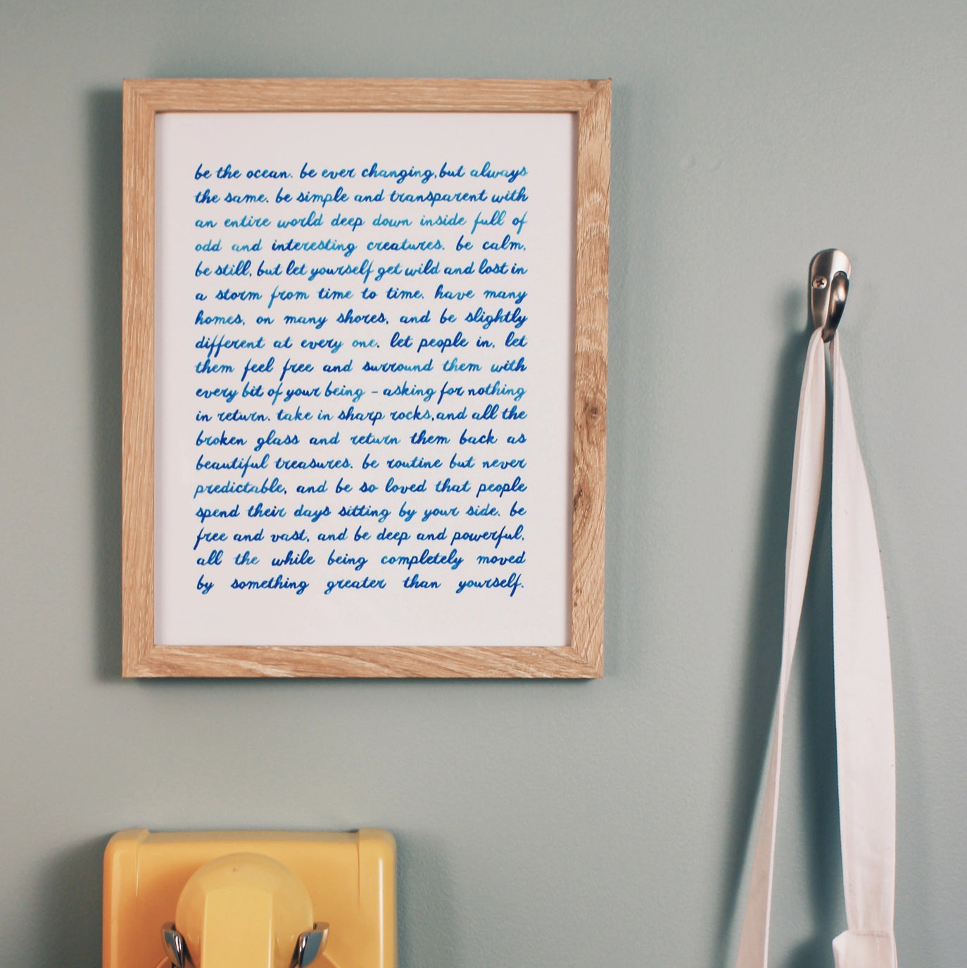 Watercolor Be The Ocean Poem