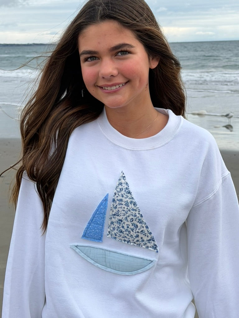Patchwork Sailboat Sweatshirt