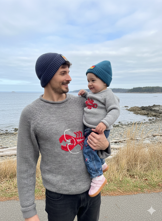 Adult Lobster Alpaca Knit Sweater