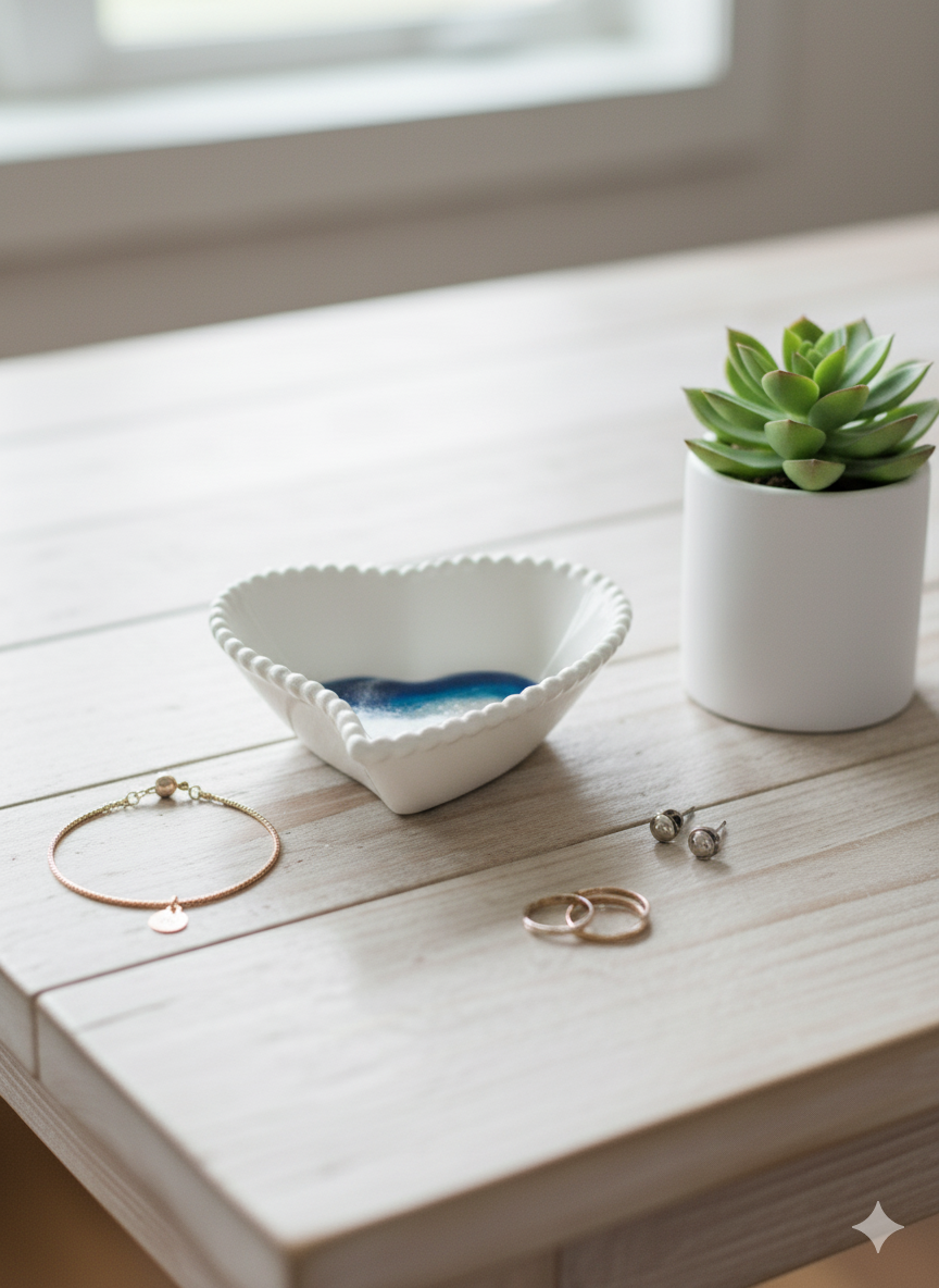 Shoreline Trinket Dish - Scalloped Heart