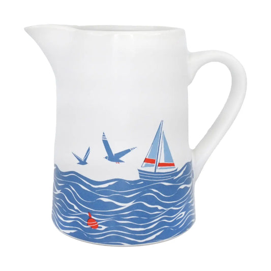 Small Ceramic Sailboat Pitcher