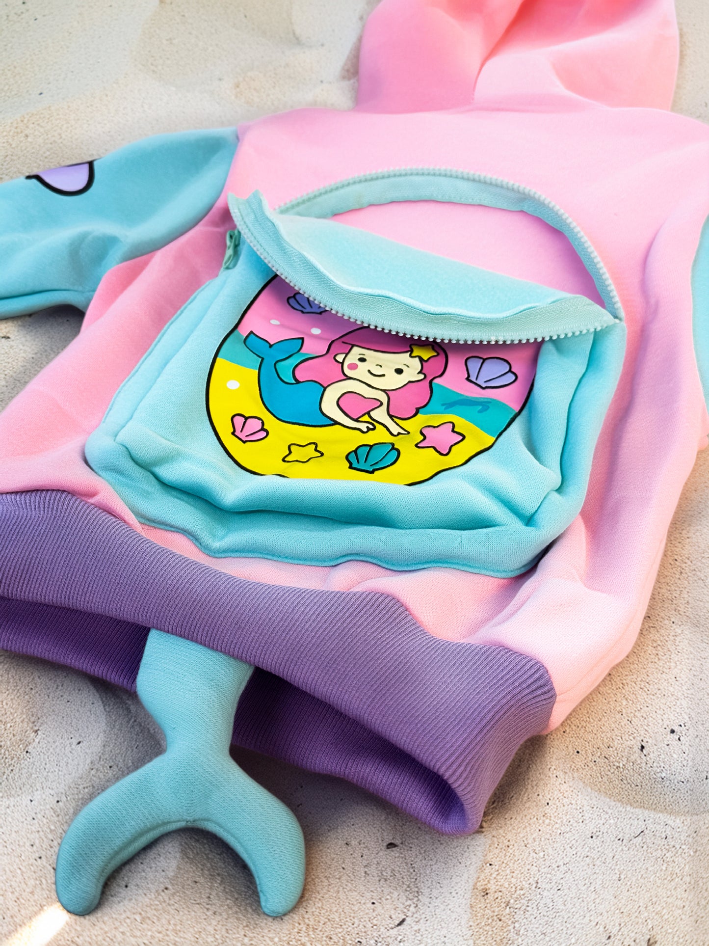 Mermaid Pouch Zip Up