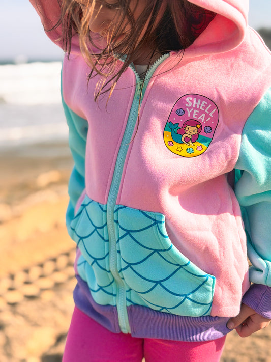 Mermaid Pouch Zip Up