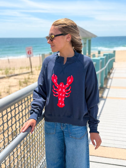 Floral Patch Lobster Sweatshirt