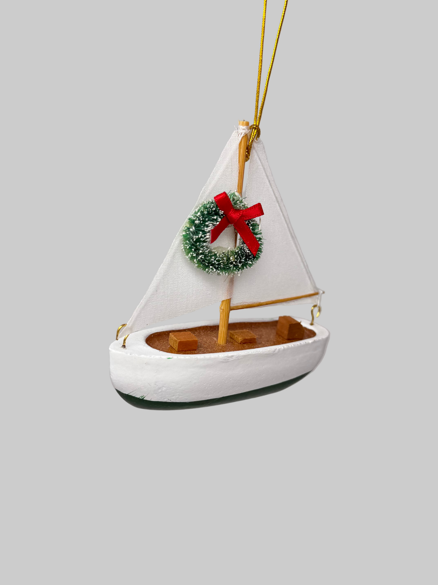 Coastal Christmas Sailboat Ornaments