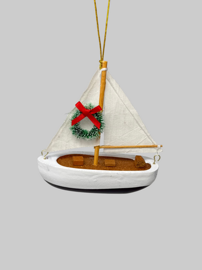 Coastal Christmas Sailboat Ornaments