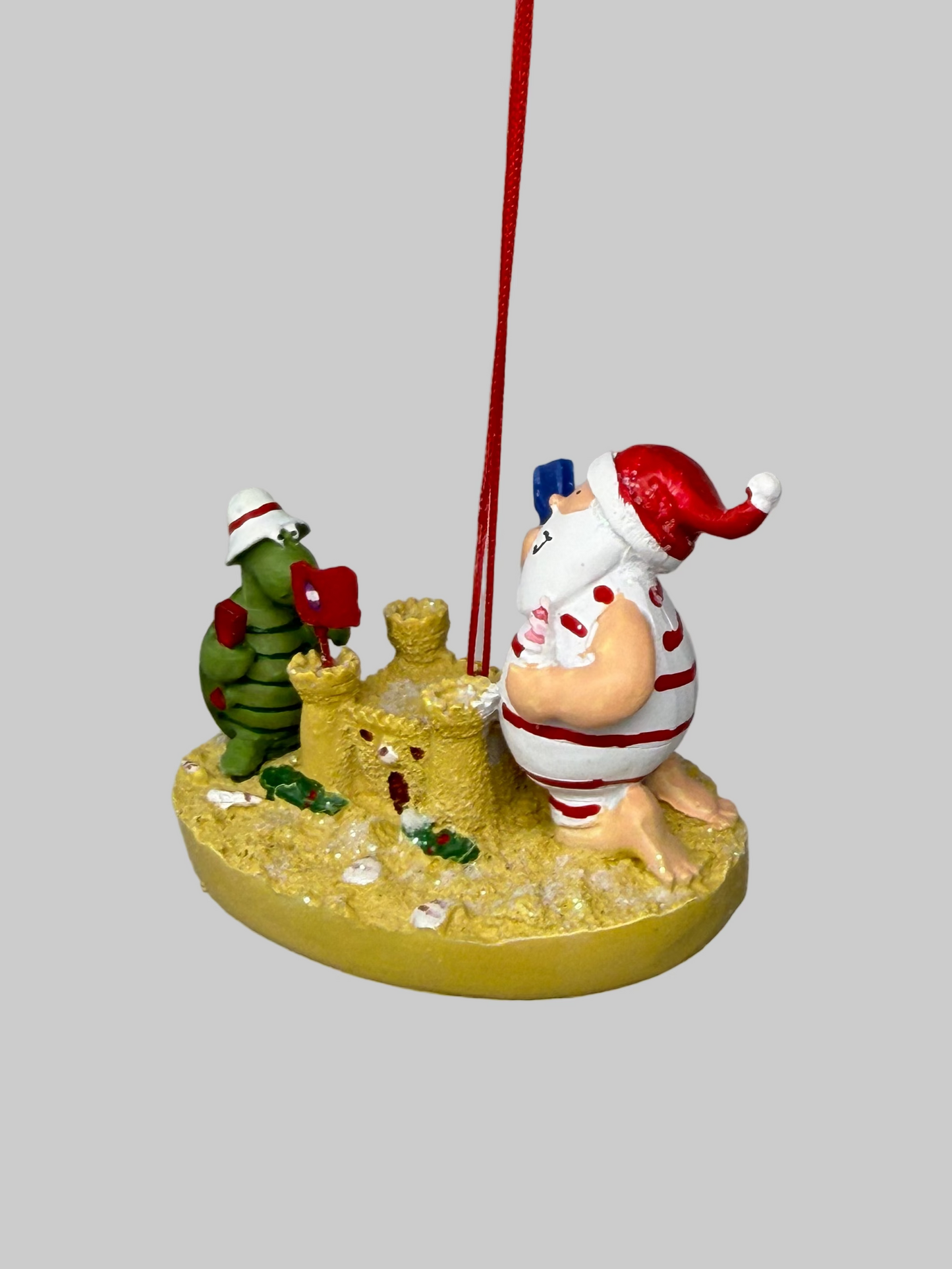 Sandcastle Santa Ornament