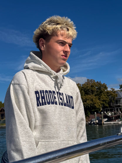 Classic Rhode Island Hoodie- Grey