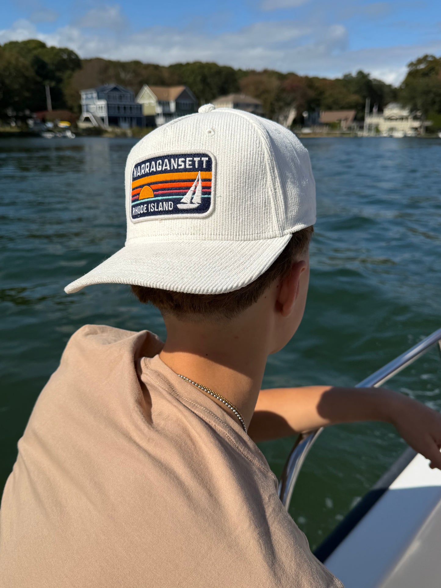 White Corduroy Narragansett Hat