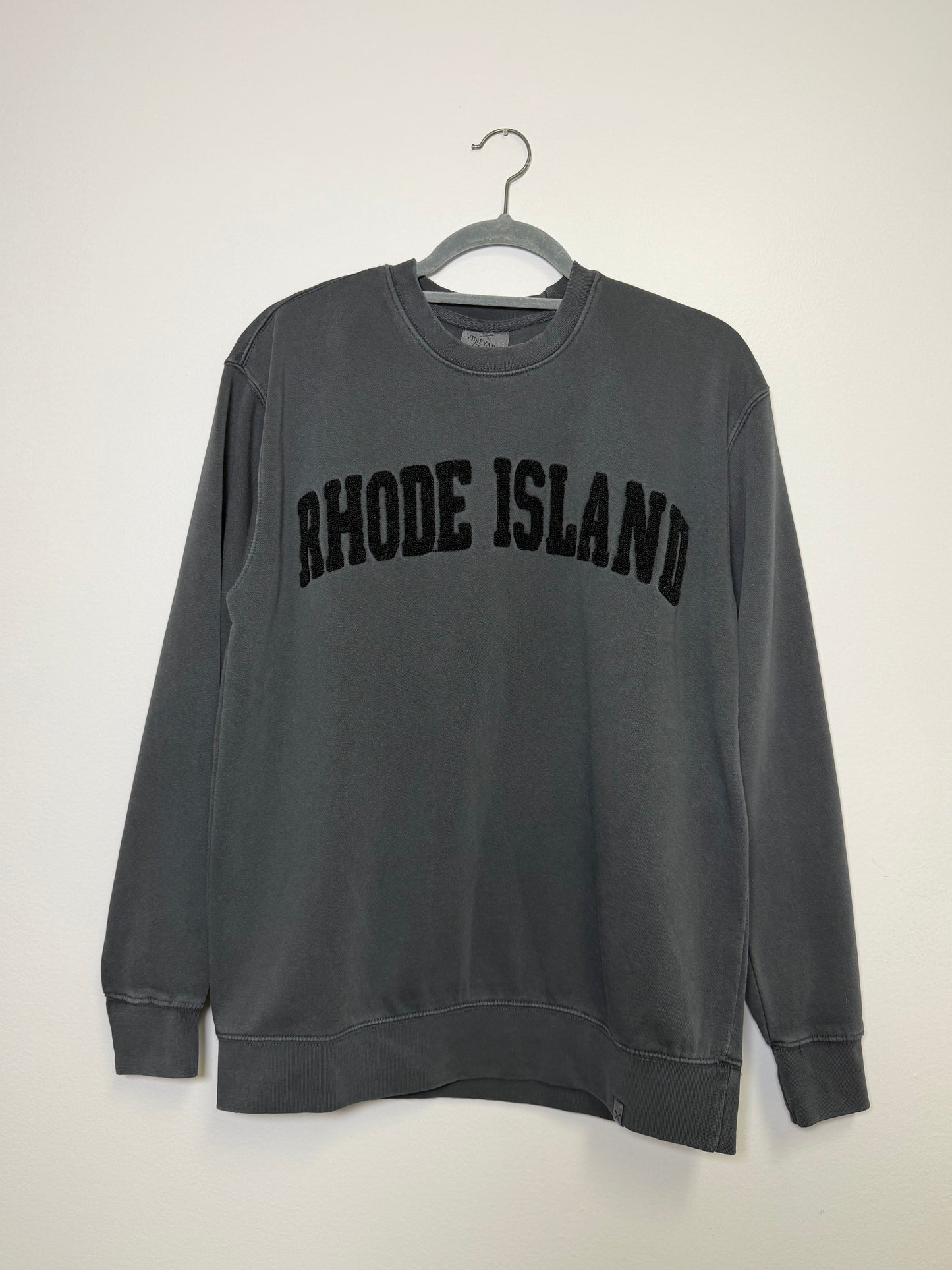 Rhode Island Chenille Crew- Charcoal/Black