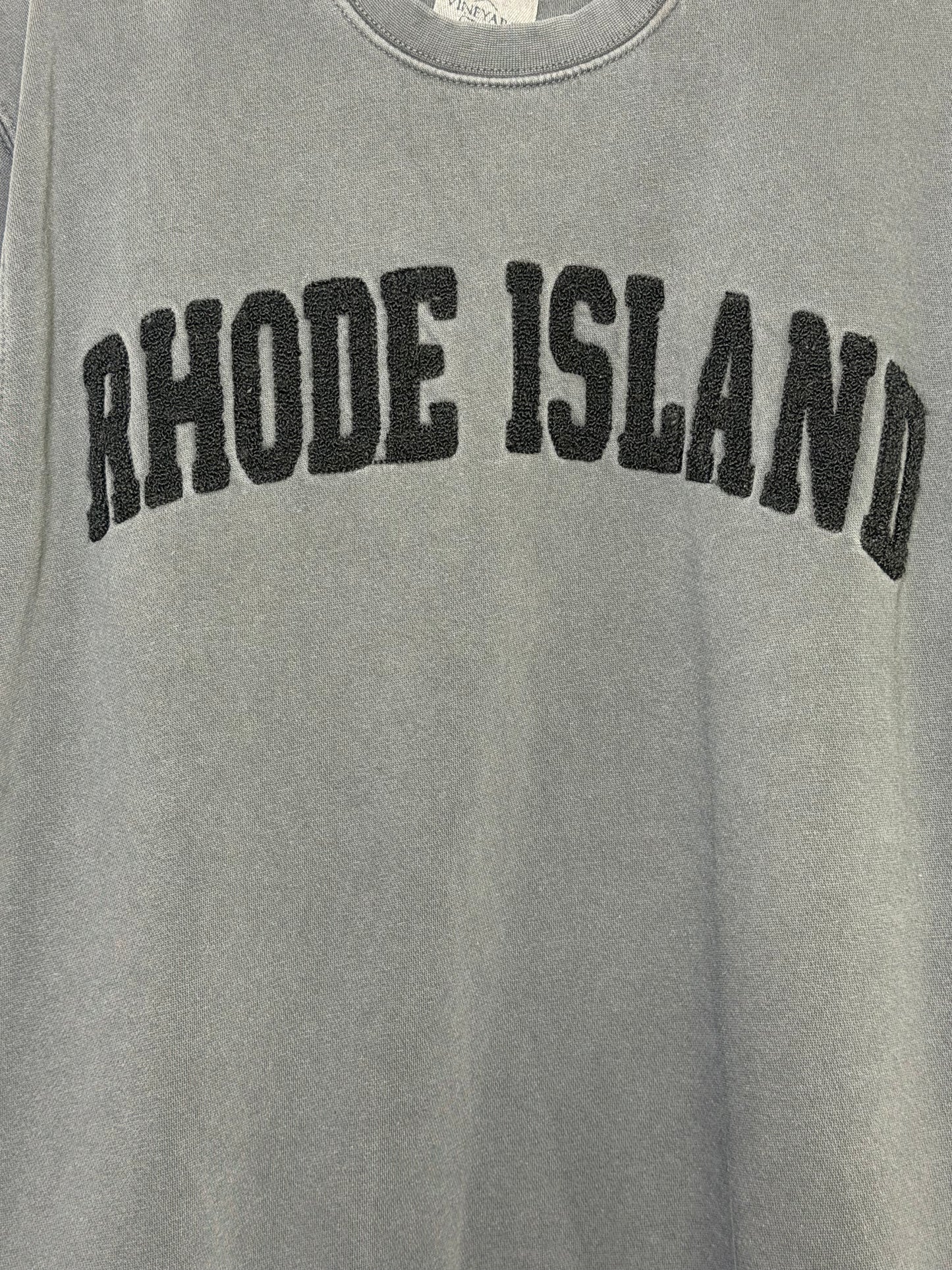 Rhode Island Chenille Crew- Charcoal/Black