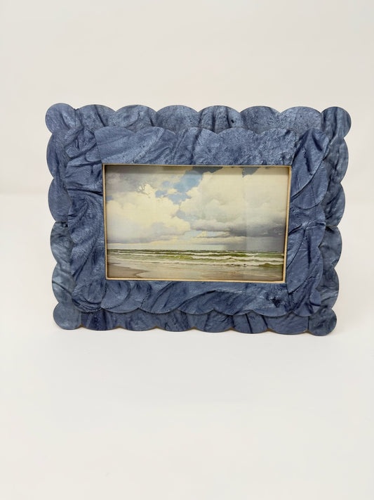 Scalloped 4x6 Frame - Deep Blue