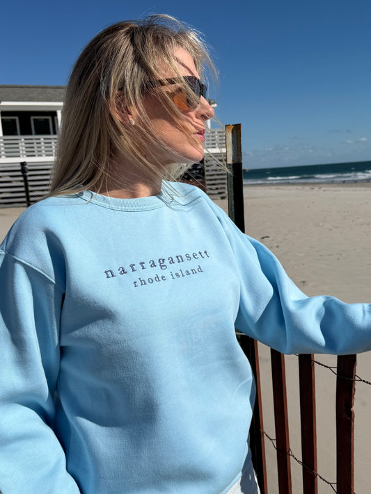 Pastel Blue Narragansett Crew