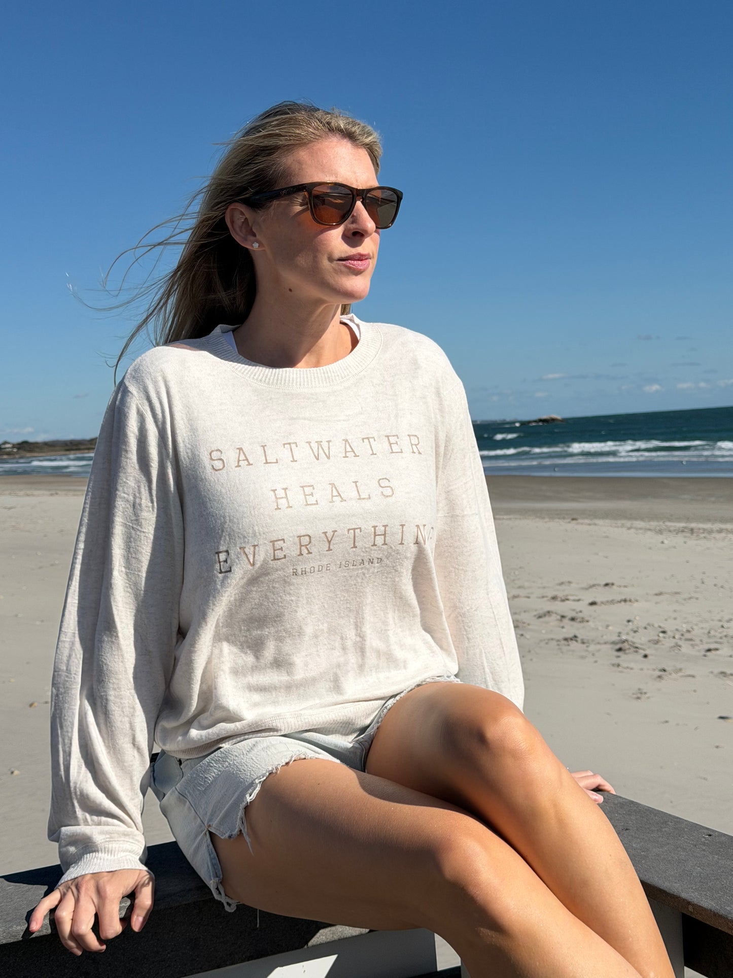Salt Water Heals Everything Crew - Oatmeal