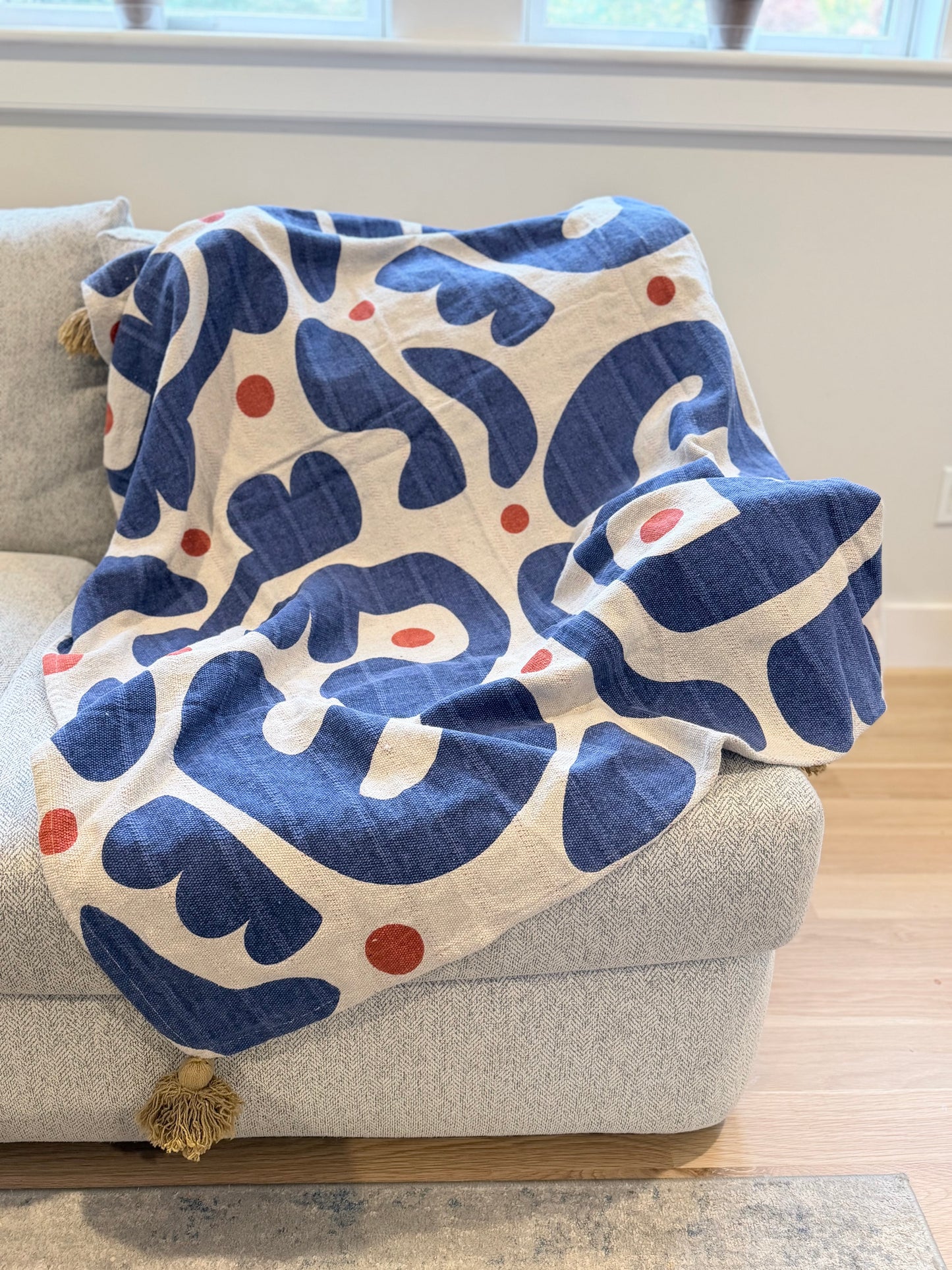 Two-Sided Recycled Cotton Throw