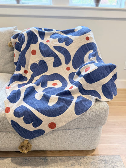 Two-Sided Recycled Cotton Throw