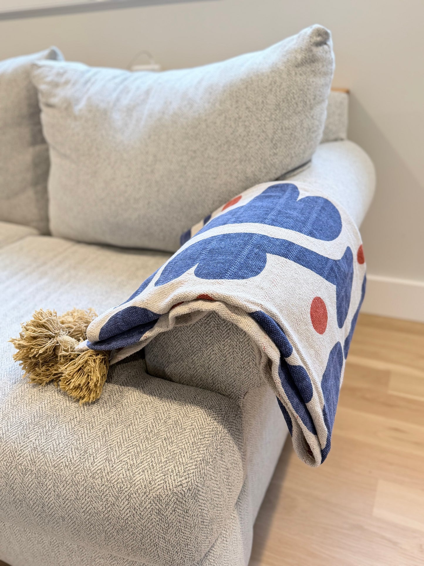 Two-Sided Recycled Cotton Throw