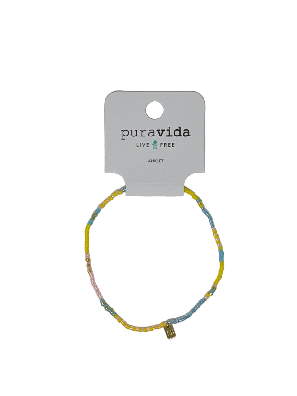 Pura Vida Mixed Seed Bead Anklet
