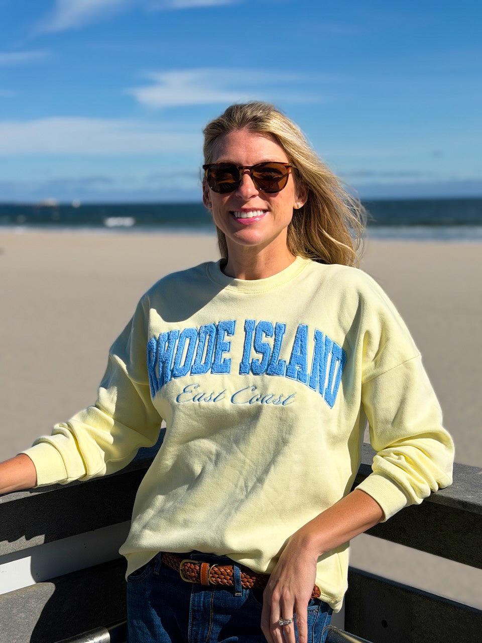 Yellow Rhode Island Chenille Sweatshirt