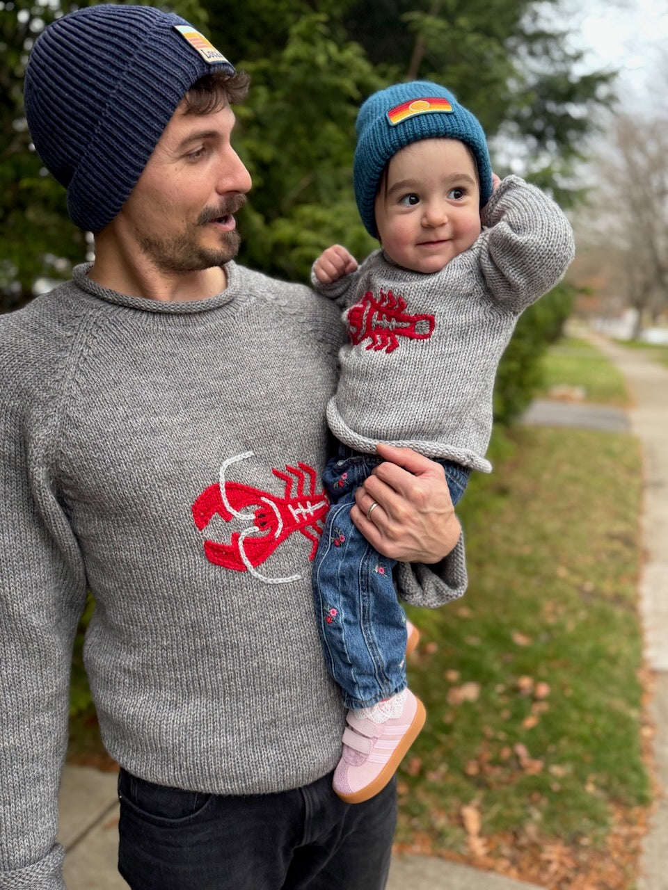 Adult Lobster Alpaca Knit Sweater