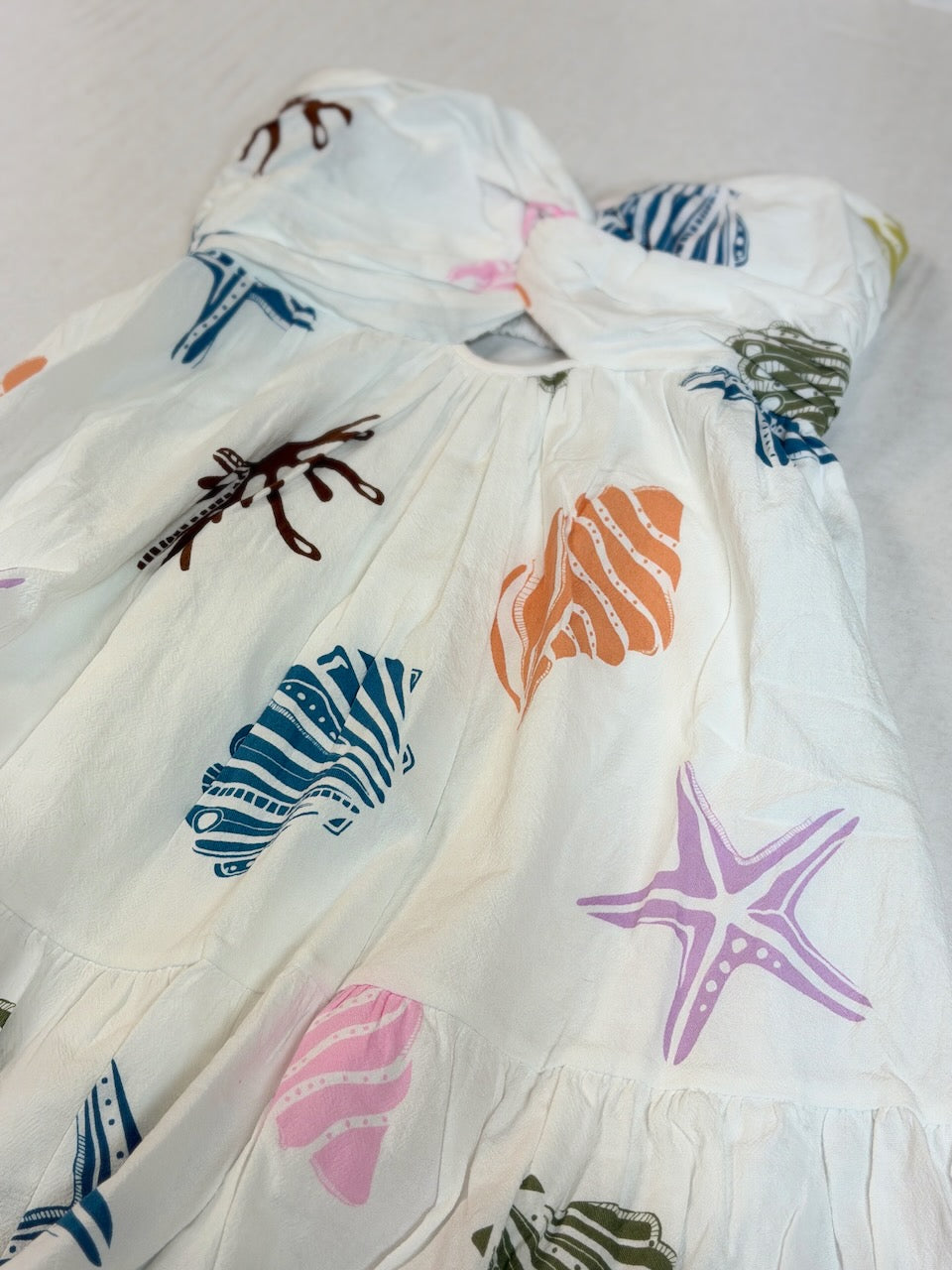 Coral Reef Strapless Mini Dress