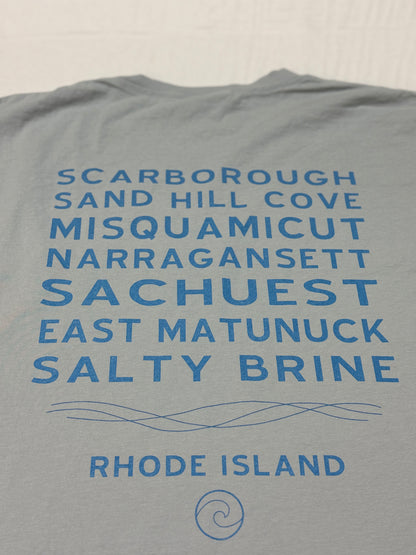 Rhode Island Beach List Tee